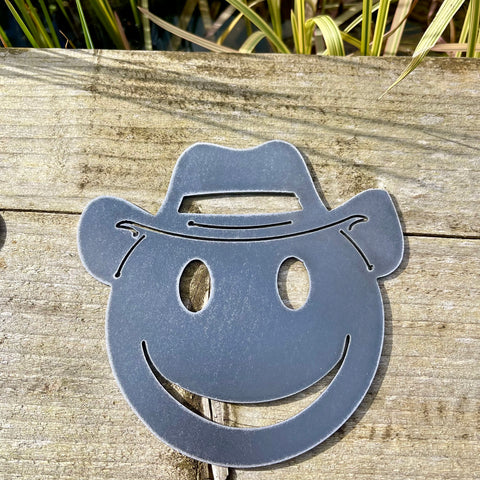 'Howdy' Emoji Metal Art Mobile
