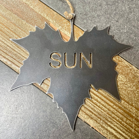 'Sun' Metal Art Maple Leaf Mobile