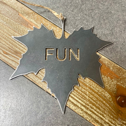 'Fun' Metal Art Maple Leaf Mobile