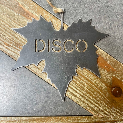 'Disco' Metal Art Maple Leaf Mobile