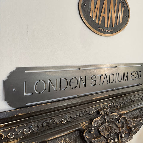 ‘London Stadium E20’ Westham Football Metal Street Sign