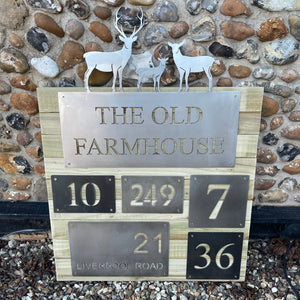 House Name & Number Metal Art Signs