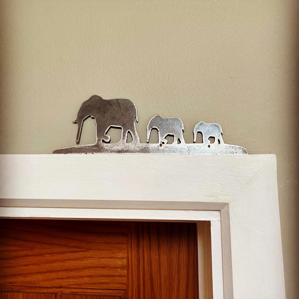 Elephant Frieze Metal Wall Art