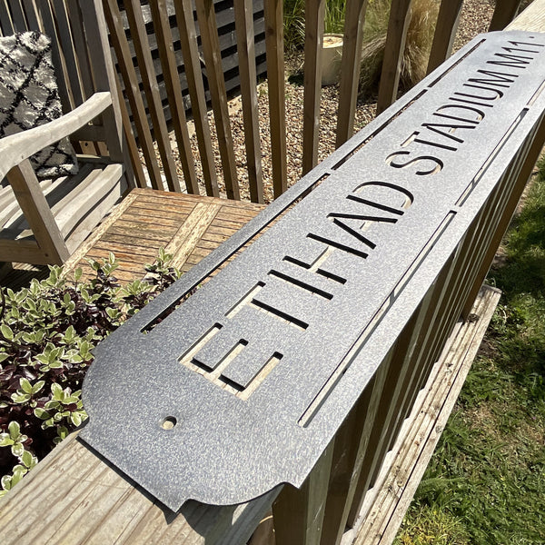 Etihad Stadium - Man' City Football Club Metal Street Sign