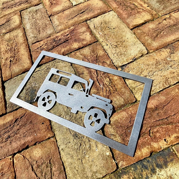 Land Rover Defender 90 Metal Art Wall Pane