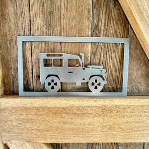 Land Rover Defender 90 Metal Art Wall Pane