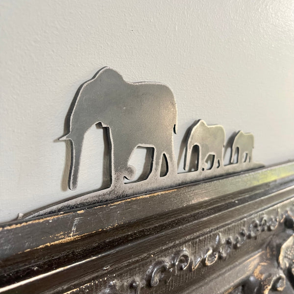 Elephant Frieze Metal Wall Art