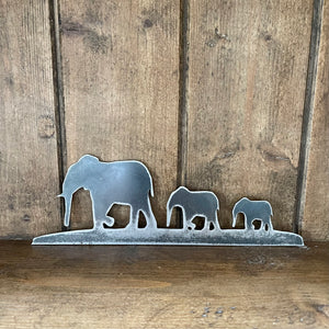 Elephant Frieze Metal Wall Art