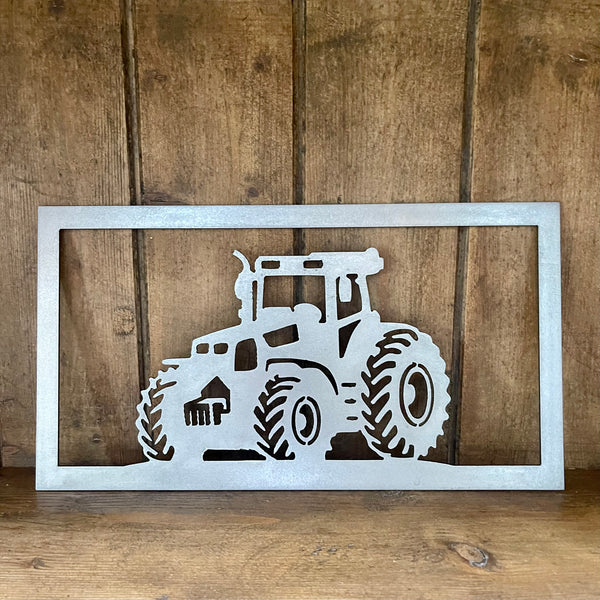 Farm Tractor Metal Art Wall Pane