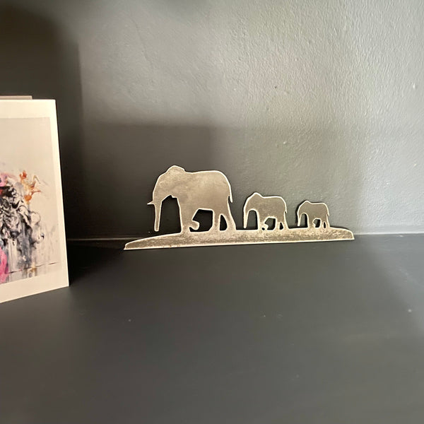 Elephant Frieze Metal Wall Art