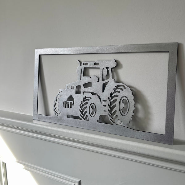 Farm Tractor Metal Art Wall Pane