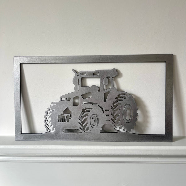 Farm Tractor Metal Art Wall Pane