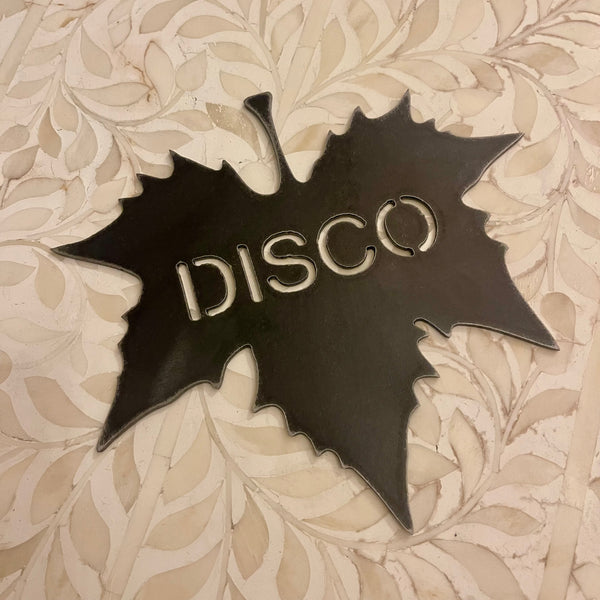 'Disco' Metal Art Maple Leaf Mobile