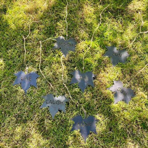 'Disco' Metal Art Maple Leaf Mobile