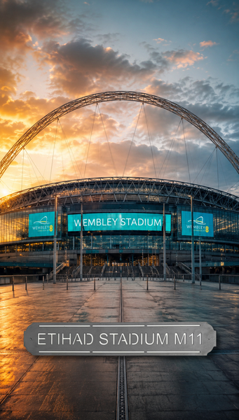 Etihad Stadium - Man' City Football Club Metal Street Sign