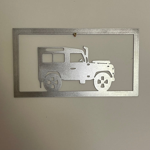 Land Rover Defender 90 Metal Art Wall Pane