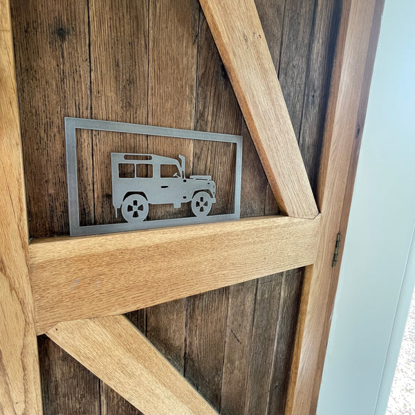 Land Rover Defender 90 Metal Art Wall Pane