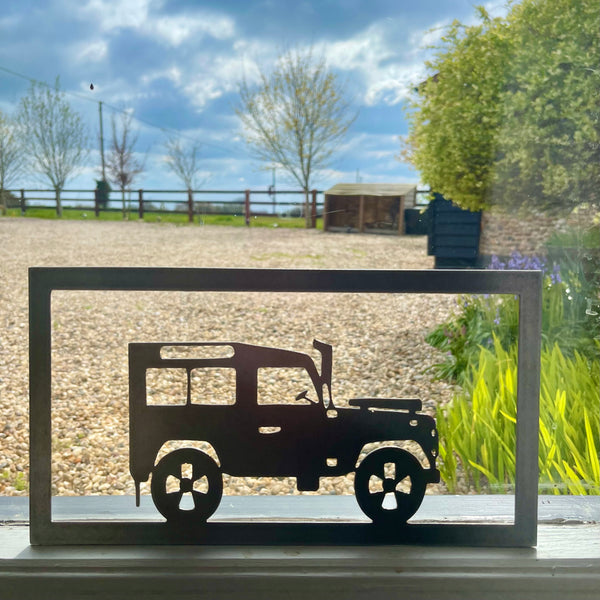 Land Rover Defender 90 Metal Art Wall Pane