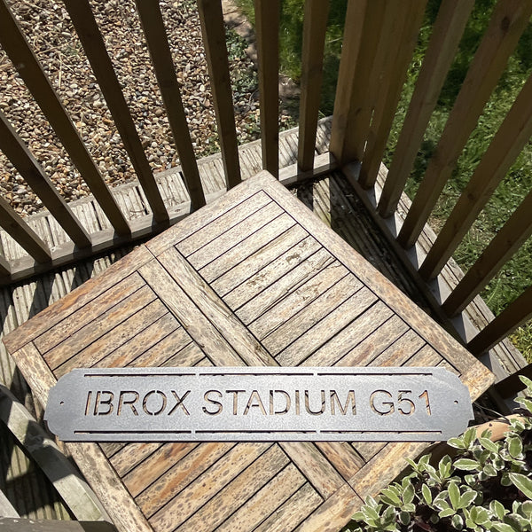Ibrox Stadium – Rangers Football Club Metal Street Sign