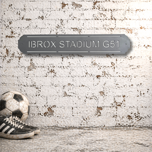 Ibrox Stadium – Rangers Football Club Metal Street Sign