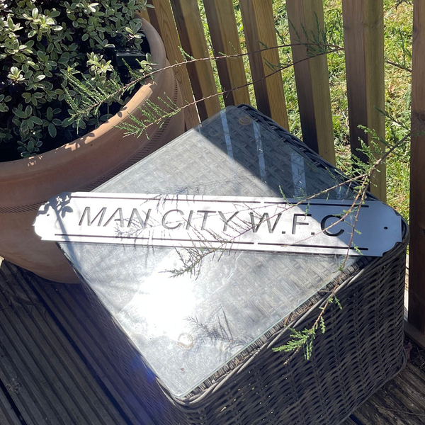 Manchester City WFC Metal Wall Sign Women’s Football