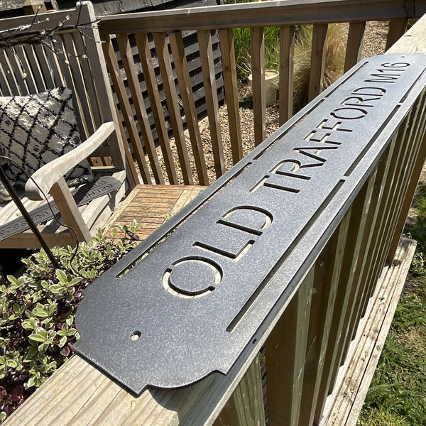 Old Trafford M16 – Manchester United Football Stadium Metal Sign