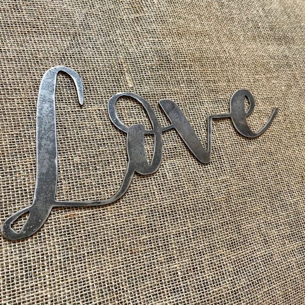 ‘Love’ Metal Word Wall Art script sign