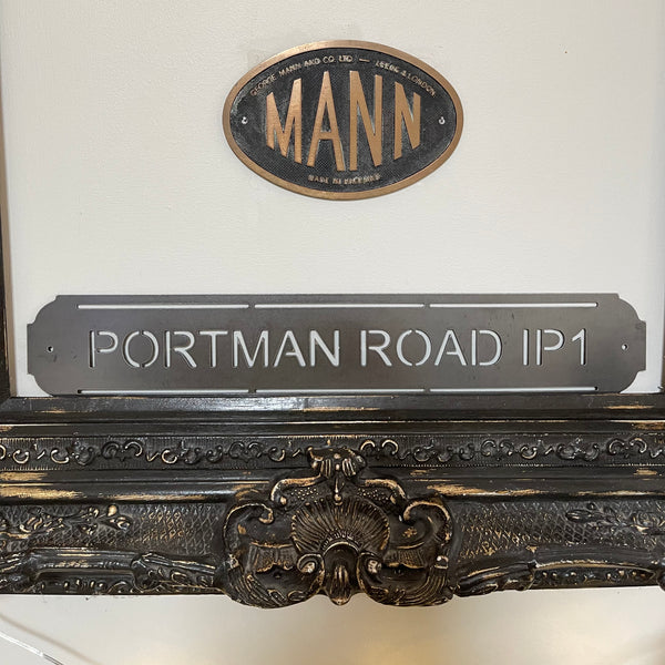 ‘Portman Road IP1’ Ipswich Town Football Club Metal Street Sign