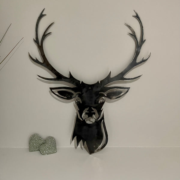 Large Metal Stags Head Metal Wall Art