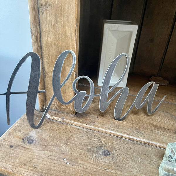 ‘Hello’ Metal Word Wall Art Sign