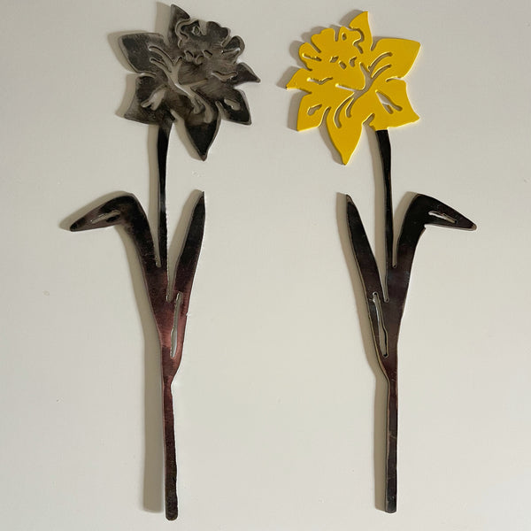 Single Daffodil Stem Everlasting Metal Flower