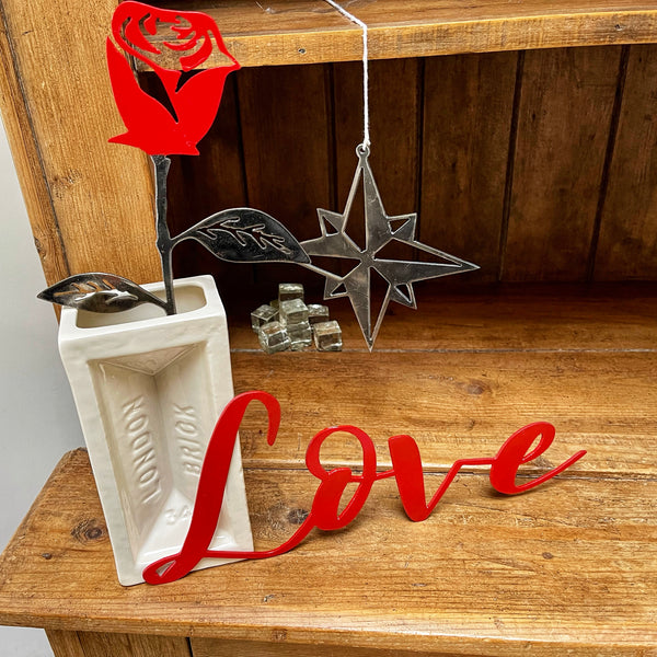 ‘Love’ Metal Word Wall Art script sign