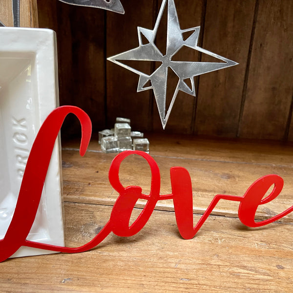 ‘Love’ Metal Word Wall Art script sign