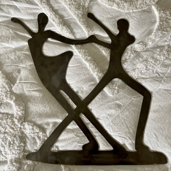 Metal Ballroom Jazz Dancers Wall Art Plaque