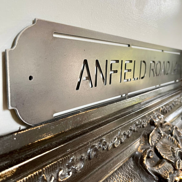 ‘Anfield Road L4’ Liverpool Football Club Metal Street Sign