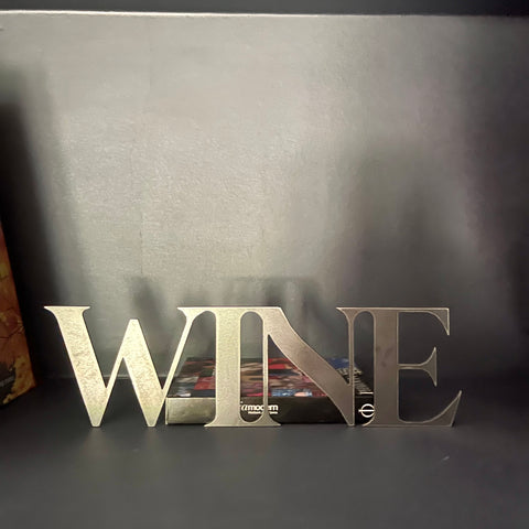 ‘Wine’ Metal Word Wall Art script sign
