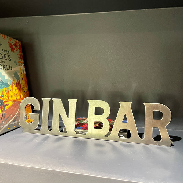 ‘Gin Bar’ Metal Word Wall Art script sign