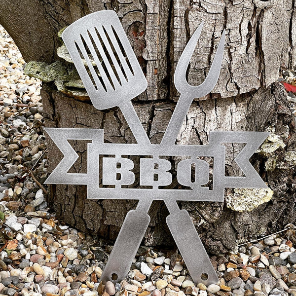 Large Metal BBQ Sign