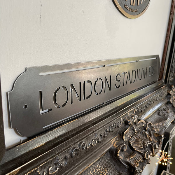 ‘London Stadium E20’ Westham Football Metal Street Sign