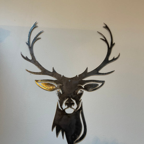 Large Metal Stags Head Metal Wall Art