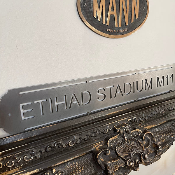 ‘Ethiad Stadium M11’  Man City Football Metal Street Sign