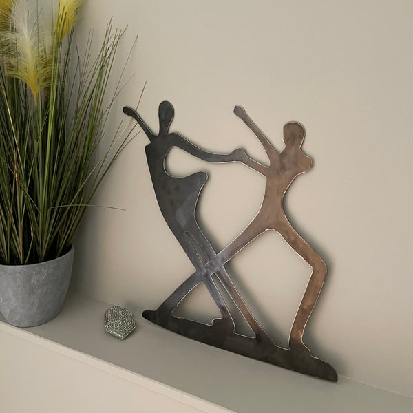 Metal Ballroom Jazz Dancers Wall Art Plaque