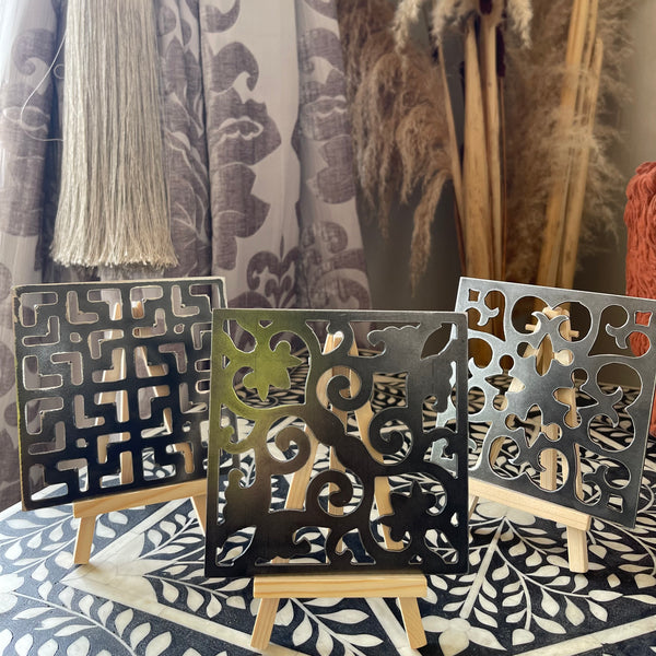 Moroccan Metal Art fret work Panel, Mobile - Bahia