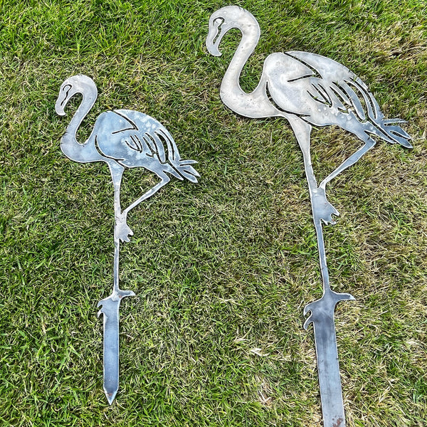 Flaming Flamingo Garden Stake