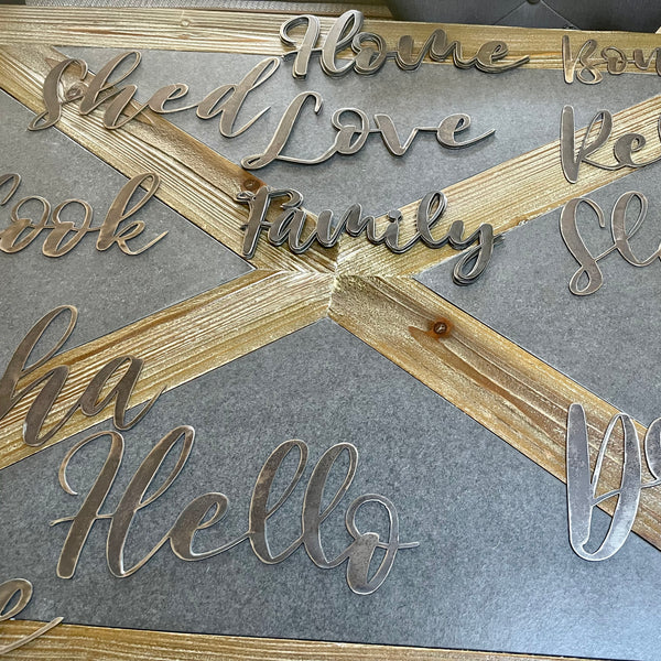 Ceremony Metal Wedding Signs      ‘Mr’ ‘ &’ ‘ Mrs’     Chair Decorations