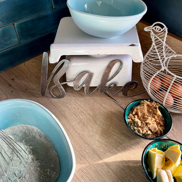 ‘Bake’ Metal Word Wall Art Sign