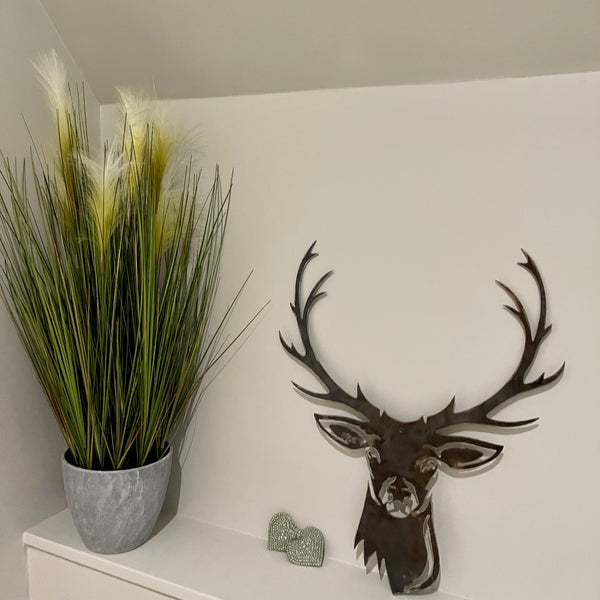 Large Metal Stags Head Metal Wall Art