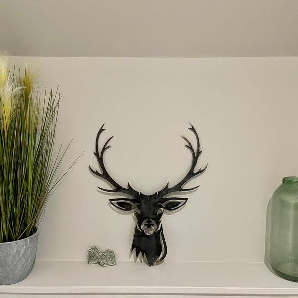 Large Metal Stags Head Metal Wall Art