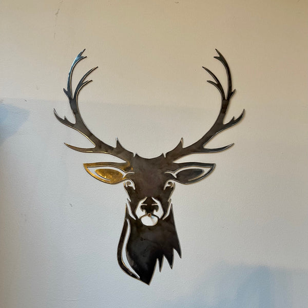 Large Metal Stags Head Metal Wall Art