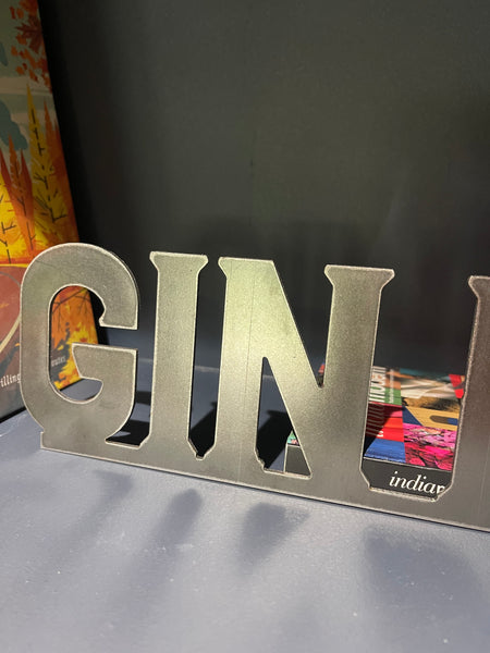 ‘Gin Bar’ Metal Word Wall Art script sign